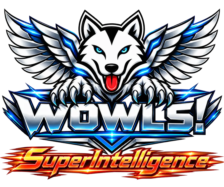 WOWLS! SuperIntelligence winged-wolf emblem